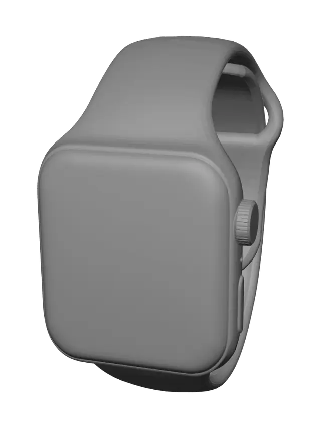 3D model for Apple Watch with White Band