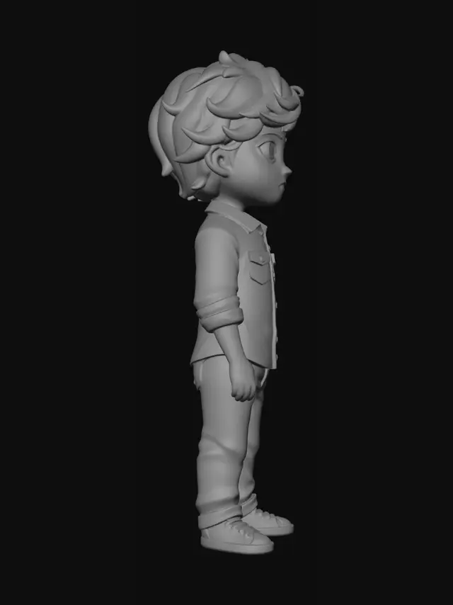 3D model for Blue Plaid Boy