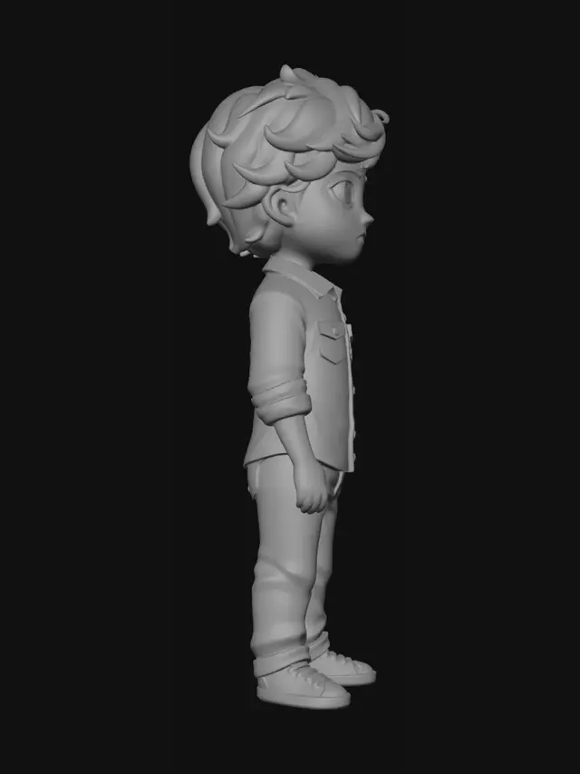 3D model for Blue Plaid Boy