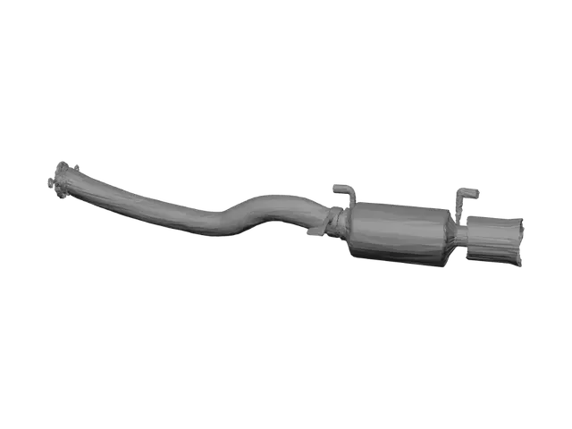 3D model for Stainless Steel Exhaust Pipe with Muffler