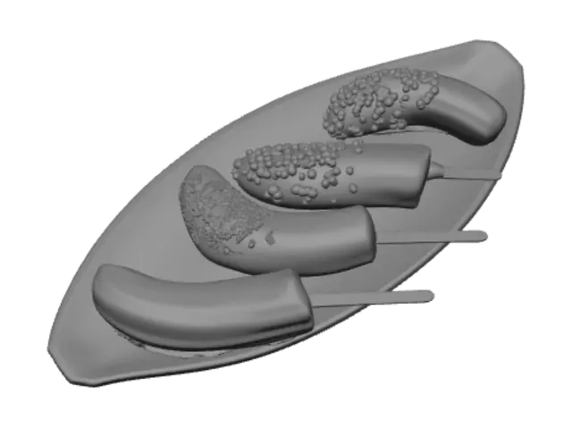 3D model for Chocolate-Dipped Banana Pops