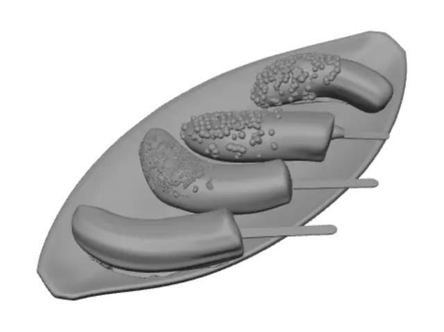 3D model for Chocolate-Dipped Banana Pops