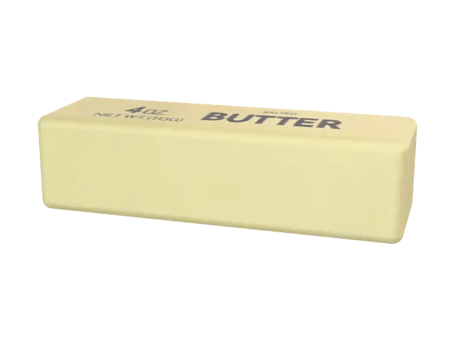 4 oz Salted Butter - Stick 3D model, vytvořený pomocí AI