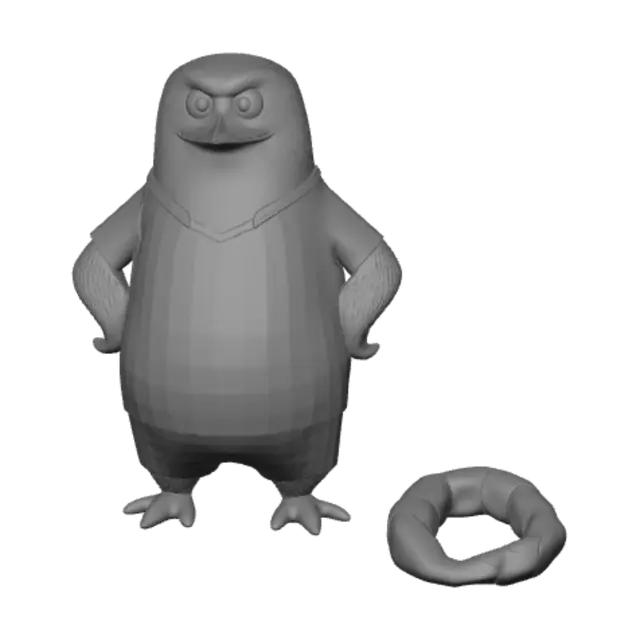 3D model for Soccer Penguin on the Beach