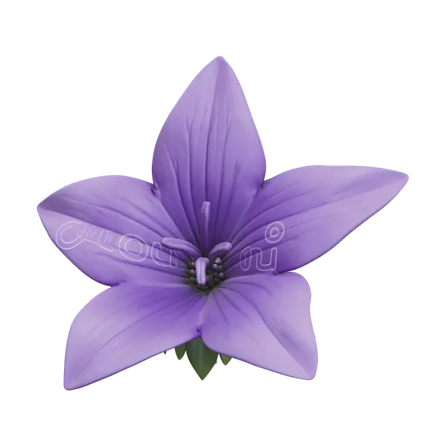 Low-Poly Bellflower - Pod 3D model, vytvořený pomocí AI