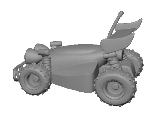 3D model for Green Goofy Racing Toy Car