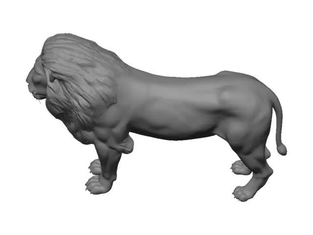 3D model for Majestic Lion Portrait