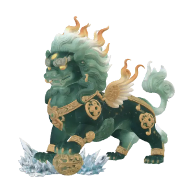 Ember Dragon at the Colonnade - Dragonrend 3D model, vytvořený pomocí AI