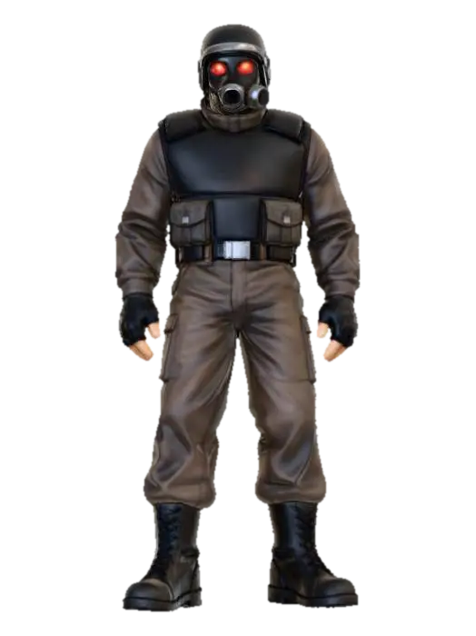 Hunk (U.S.S. Classic Costume) - Residentevil 3D model, vytvořený pomocí AI