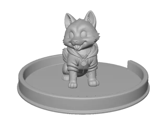 3D model for Cachorro gamer em tela de missão