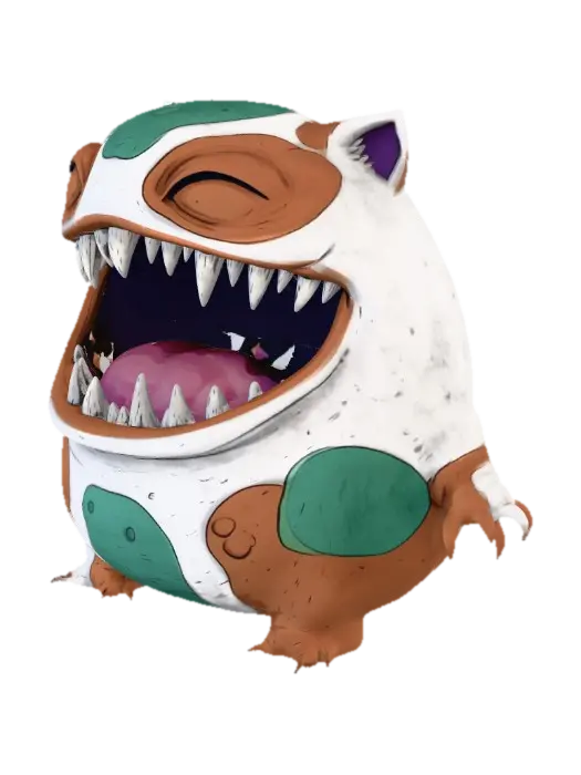 Giggle Monster - Imaginative 3D model, vytvořený pomocí AI