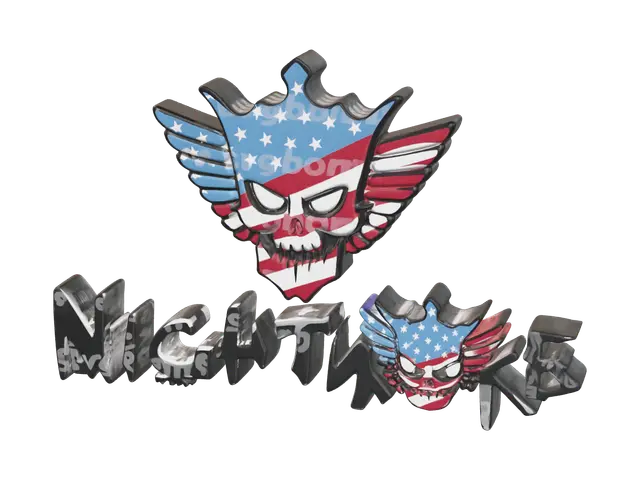 Modello 3D Weathered Cody Rhodes Logo, generato dall’IA
