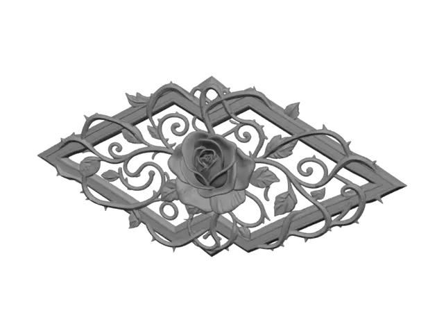 3D model for Crimson Rose in Ironwork