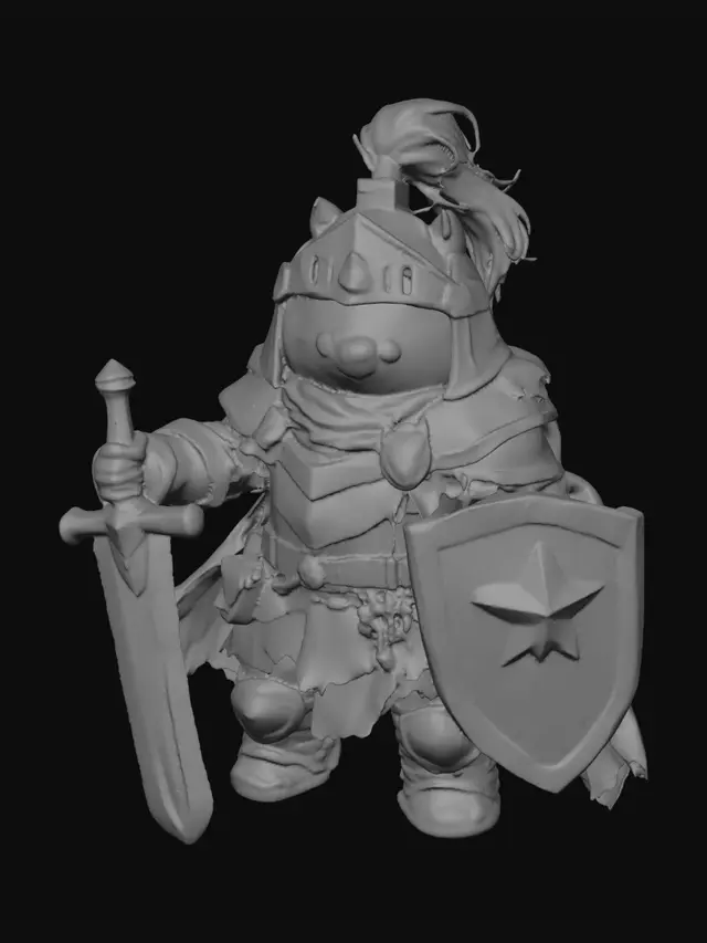 3D model for Bear Knight of the Star Shield