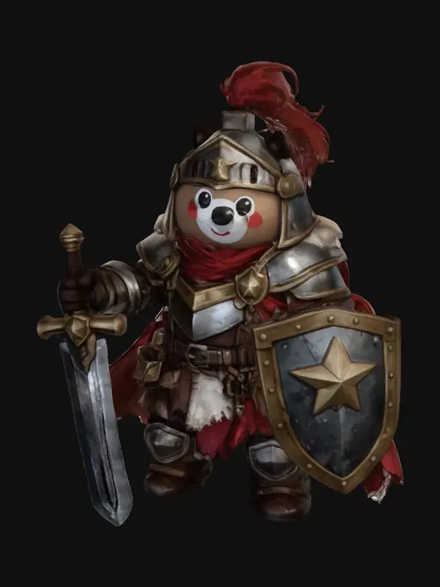 3D model for Bear Knight of the Star Shield
