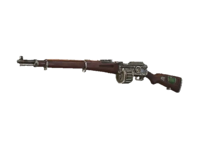 3D model for Dieselpunk drum-fed autoloading rifle