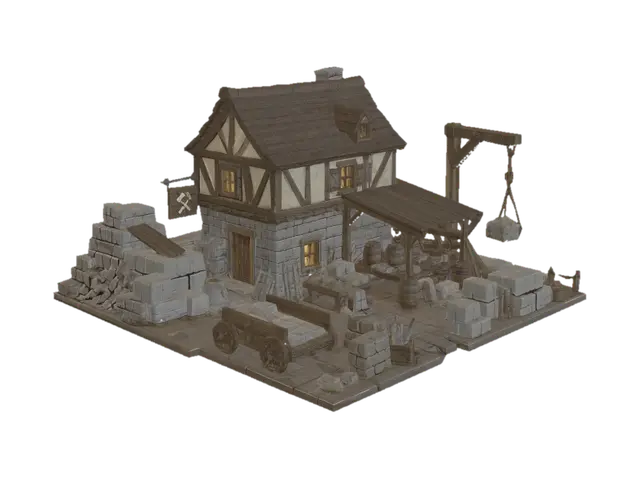 Modello 3D Hearthstone Forge - Smith, generato dall’IA