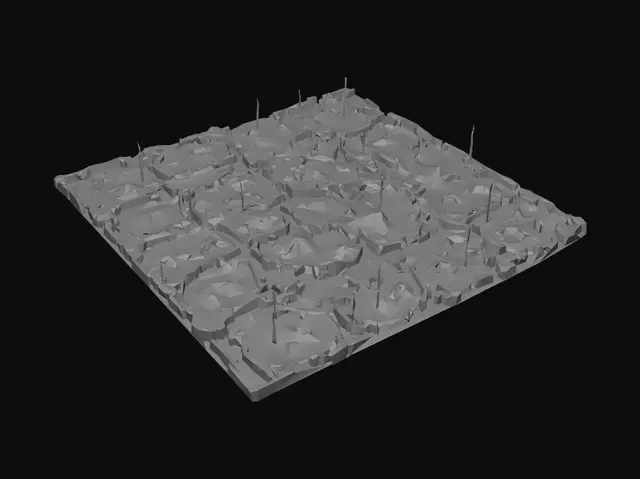 3D model for Muddy Labyrinth of Trench Walls