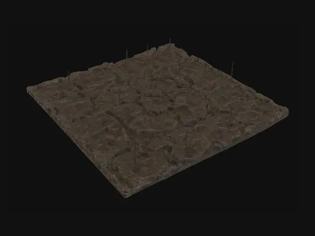 3D model for Muddy Labyrinth of Trench Walls