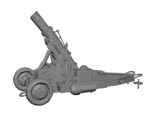 3D model for Industrial Era Field Cannon
