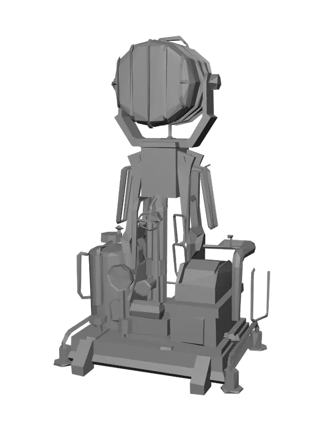 3D model for Diesel-Fueled Spotlight Engine, 1916