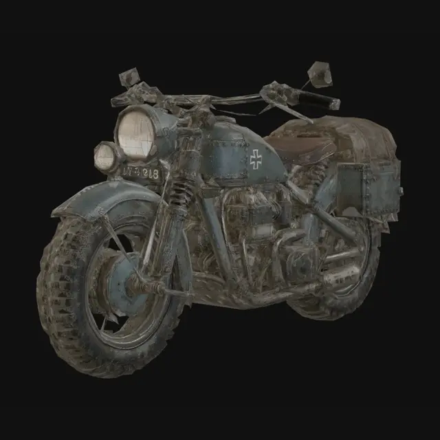 3D model for World War II German Motorcycle