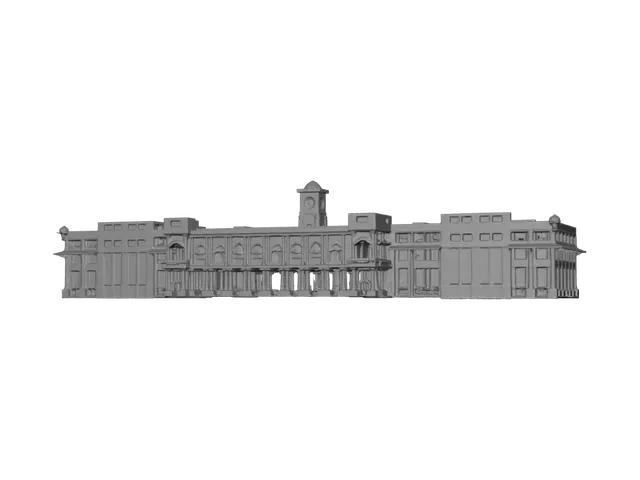 3D model for New Delhi Railway Station Facade
