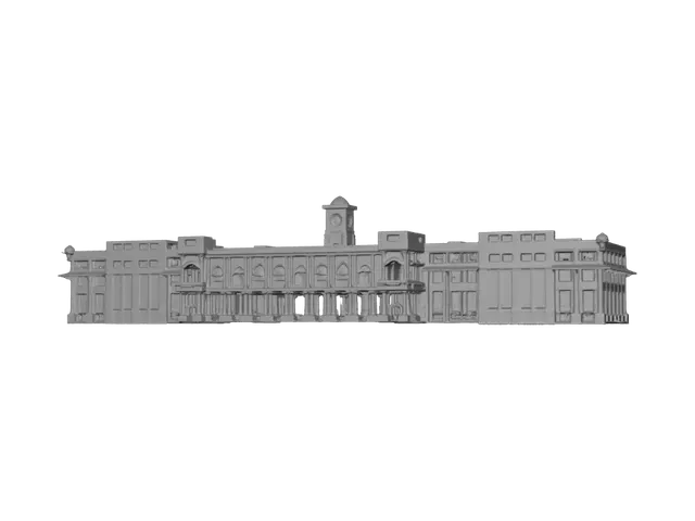 3D model for New Delhi Railway Station Facade