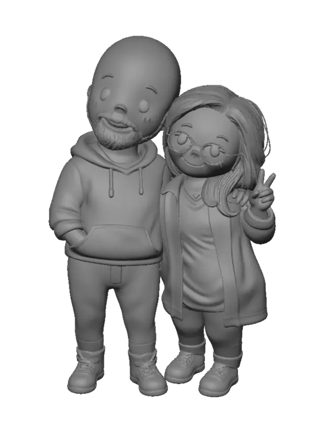 3D model for Two Smiling Friends