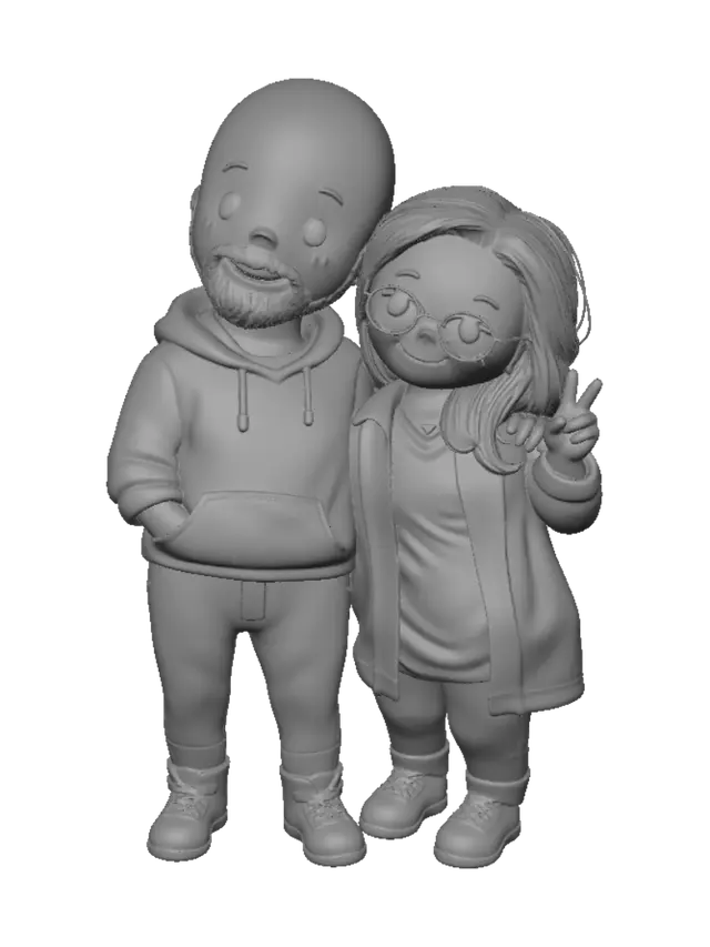 3D model for Two Smiling Friends