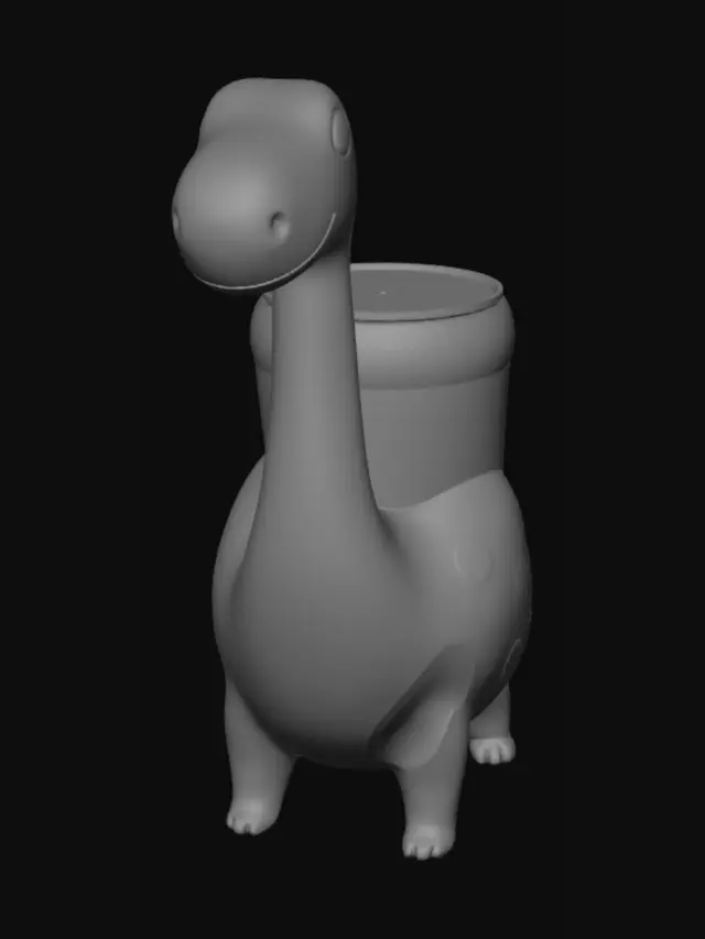 3D model for I want to make a Alexa dot 3ed generation holder I want it to be in a shape of our dinosaur the Arlo dinosaur