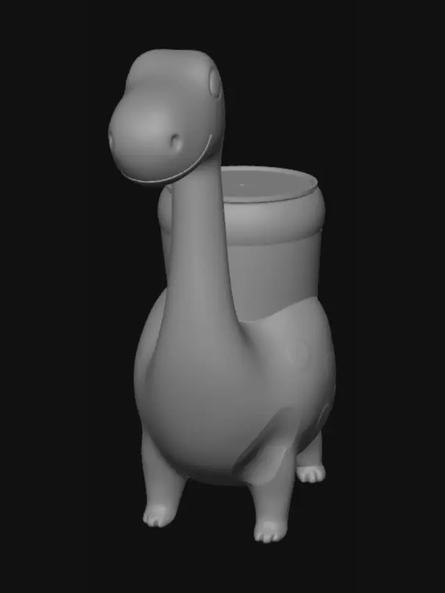 3D model for I want to make a Alexa dot 3ed generation holder I want it to be in a shape of our dinosaur the Arlo dinosaur