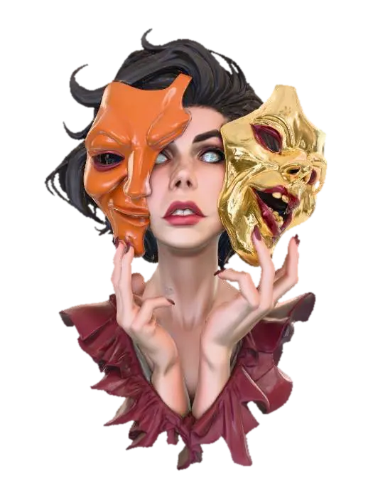 3D model for Dual Personas, #Halloween2025#
