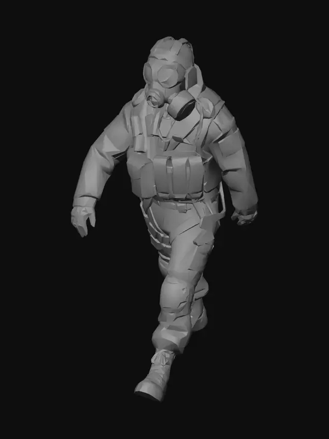 3D model for Gasmask Operator