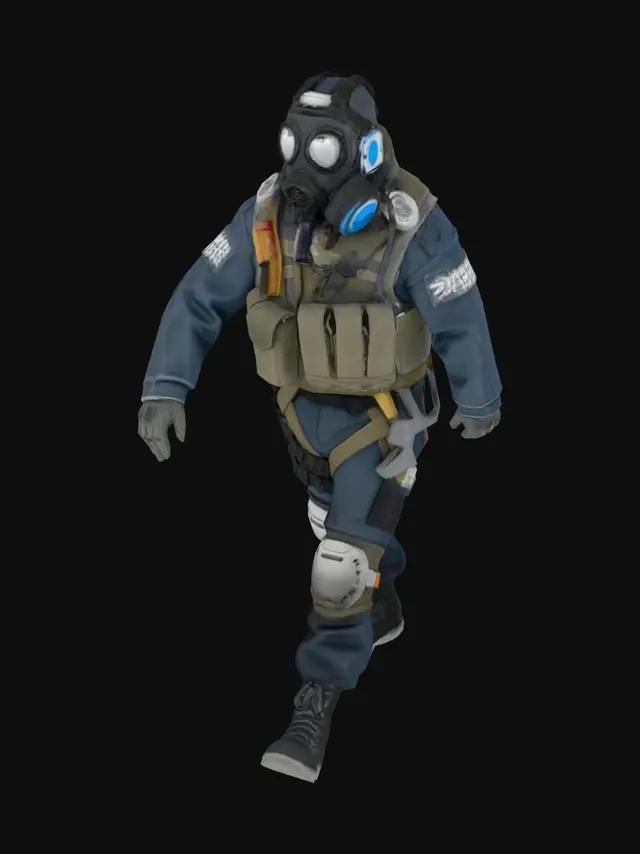 3D model for Gasmask Operator
