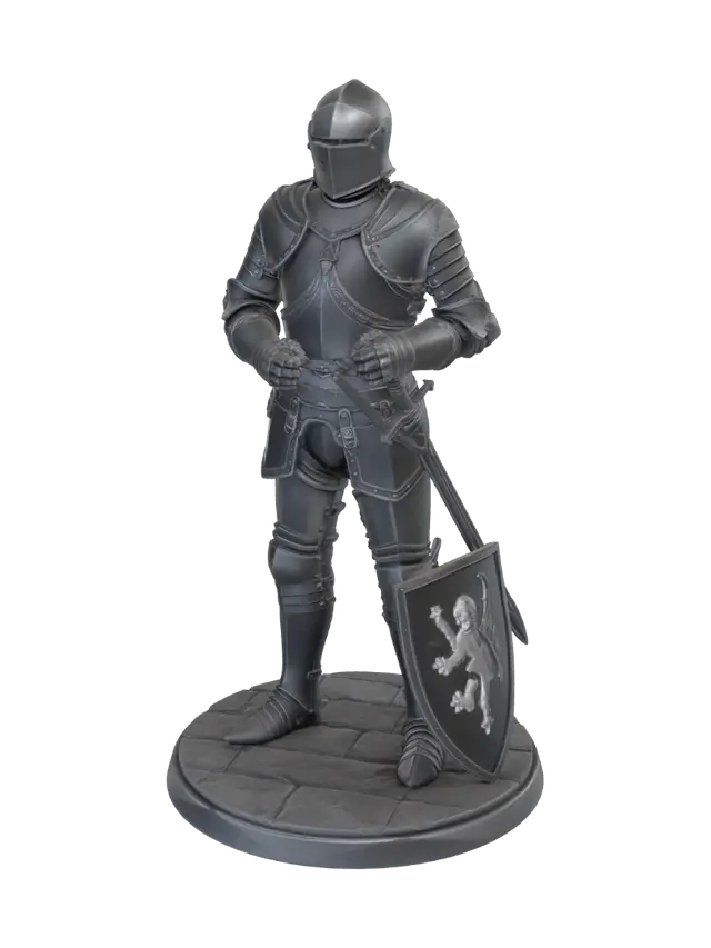 Resting Knight - Platearmor 3D model, vytvořený pomocí AI