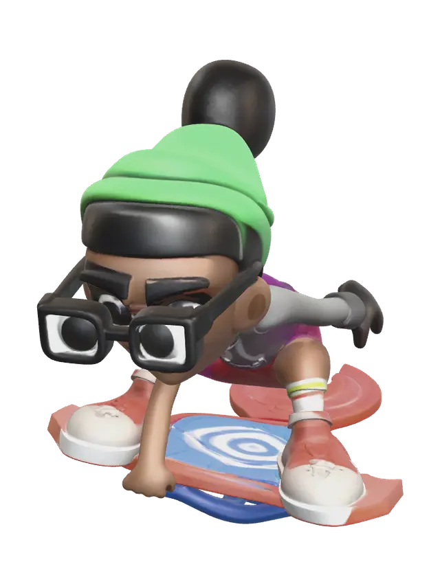 Stylized Fresh Subway Surfers 3D model, vytvořený pomocí AI