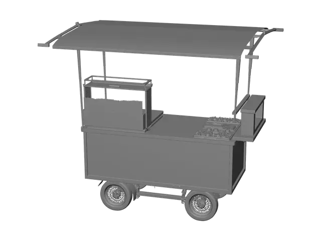 3D model for Stylized Foodcart