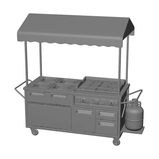 3D model for Ornate Foodcart