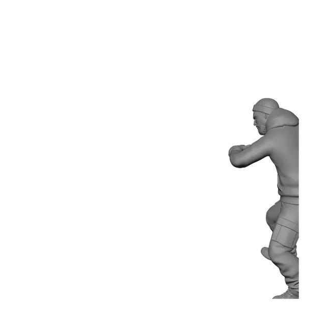 3D model for Arms Outstretched in a Black Hoodie