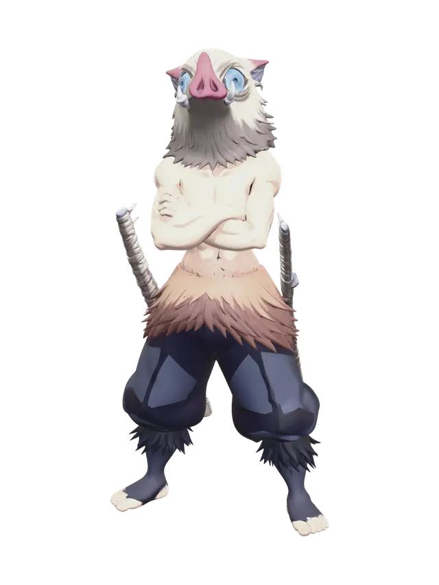 3D model for Low-Poly Inosuke