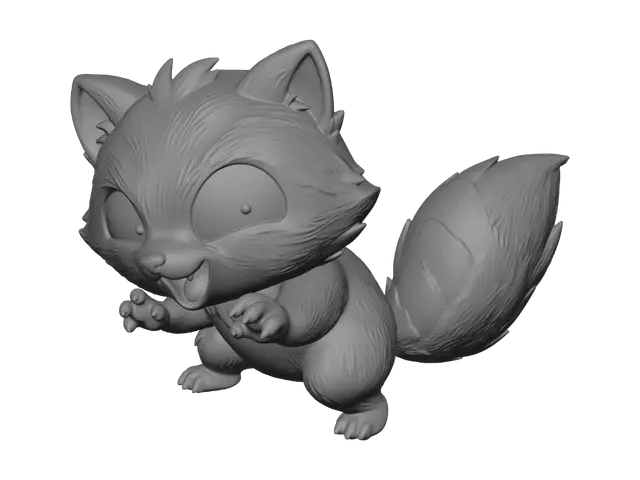3D model for Mischievous Raccoon