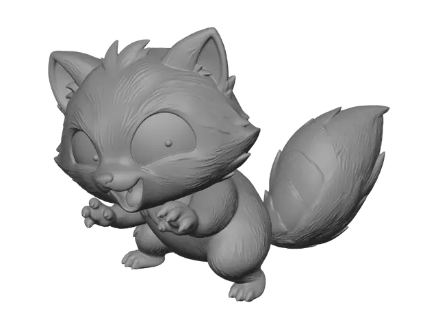 3D model for Mischievous Raccoon