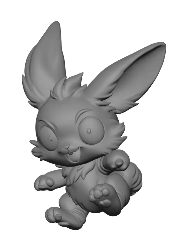 3D model for Luna the Glow Bunny