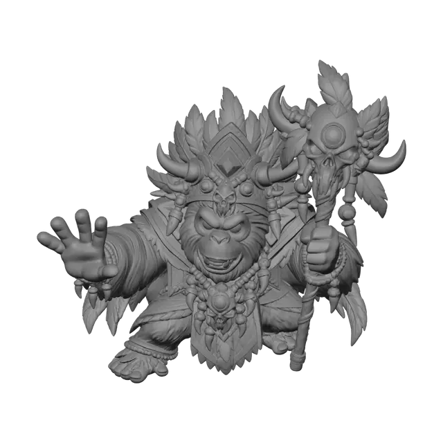 3D model for Emerald Skull Shaman
