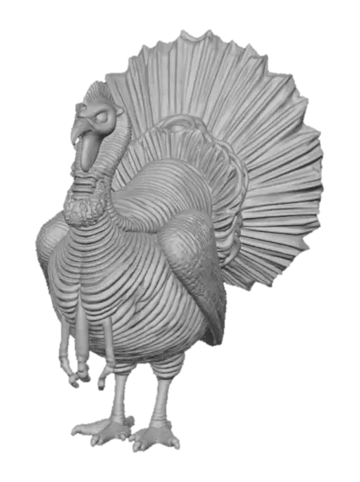 3D model for Create a psychedelic turkey
