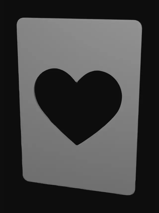 3D model for Queen of Hearts with Heart Cutout