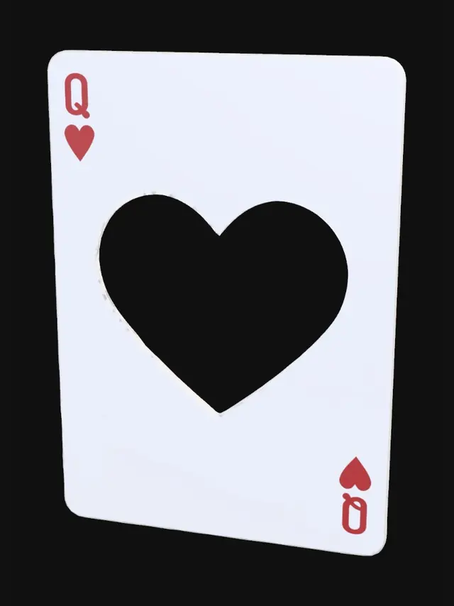 3D model for Queen of Hearts with Heart Cutout