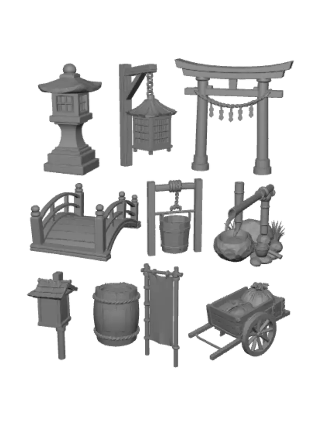 3D model for Japanese Garden Essentials