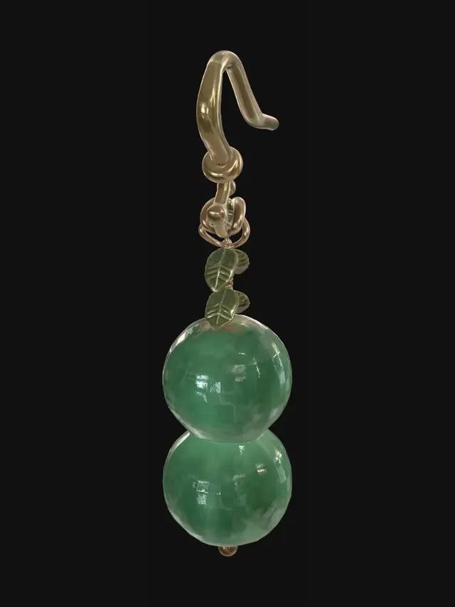 3D model for Double Jade Drop Earring